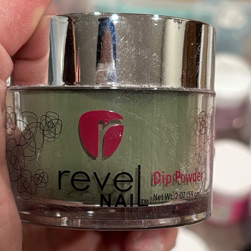 Revel Nail Green Dip Powder- Flannel 2oz